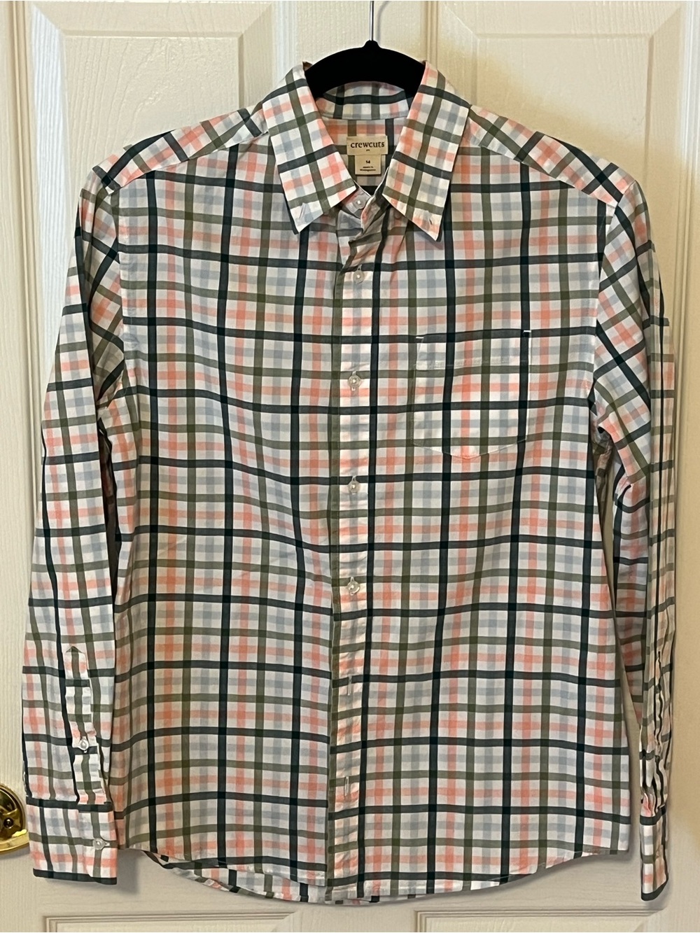 Crewcuts Multi Color button down Boys Sz 14 LIKE NEW